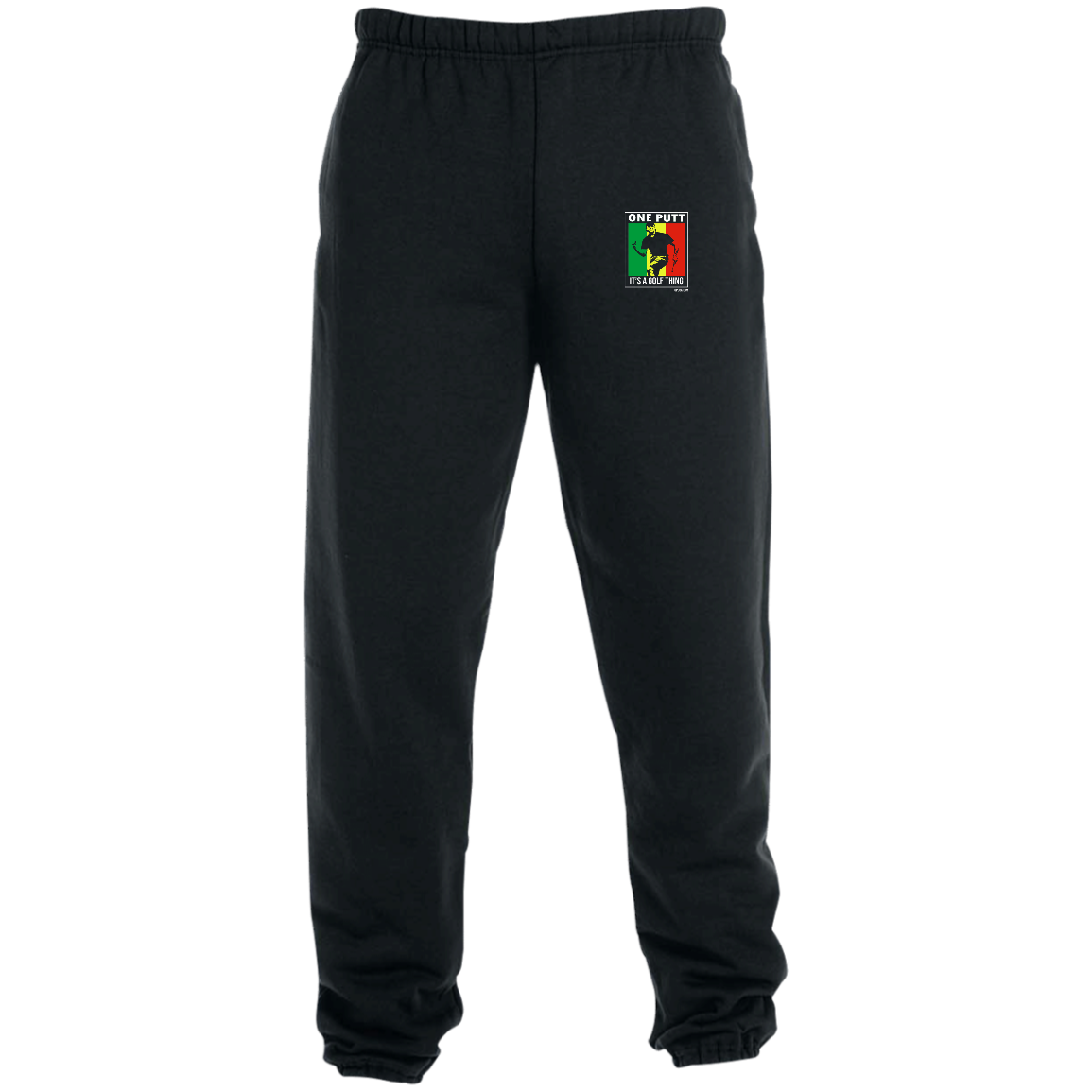 OPG Custom Design #22. One Putt / One Love Parody with Fan Art. Male Edition. Sweatpants with Pockets