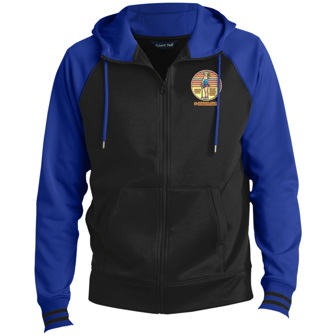 OPG Custom Design #28. Drive it. Chip it. One Putt golf it. Sport-Wick® Full-Zip Hooded Jacket