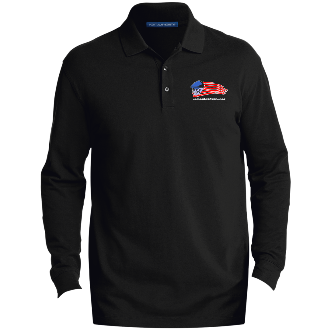 OPG Custom Design #12. Golf America. Male Edition. Men's EZCotton™ Long Sleeve Polo