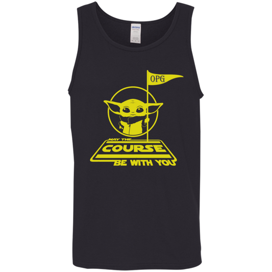 OPG Custom Design #21. May the course be with you. Star Wars Parody and Fan Art. Cotton Tank Top 5.3 oz.