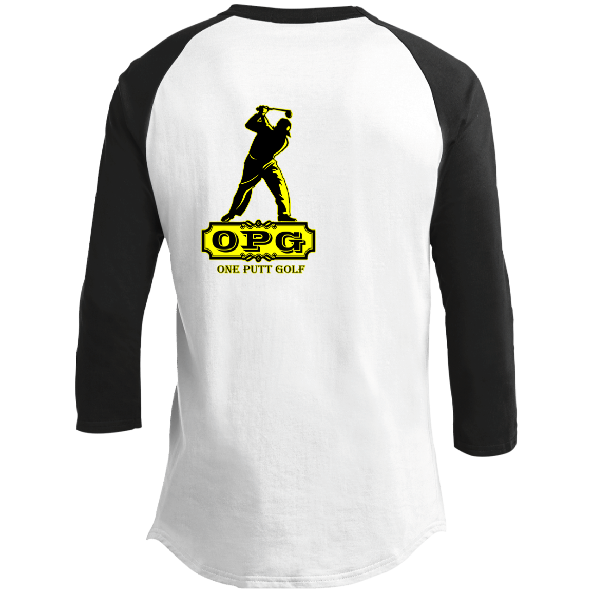 OPG Custom Design #19. GUCK FOLF. Men's Edition. Youth 3/4 Raglan Sleeve Shirt