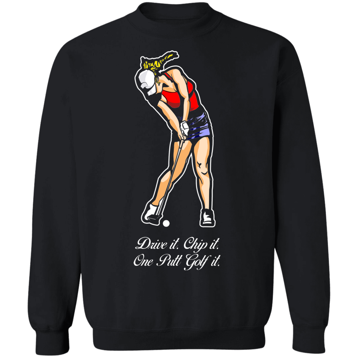 OPG Custom Design #9. Drive like a girl. Crewneck Pullover Sweatshirt