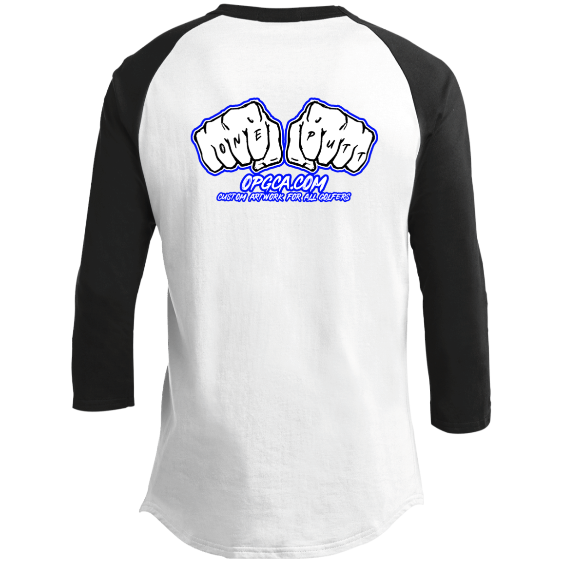 OPG Custom Design #3. Blue Tees Blues Brothers Fan Art. Youth 3/4 Raglan Sleeve Shirt