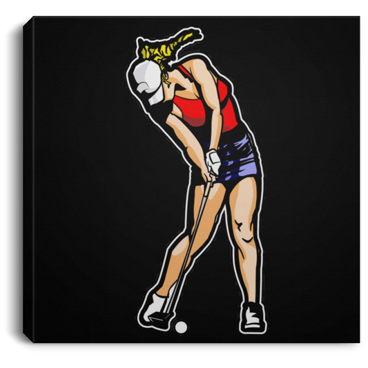 OPG Custom Design #3. Drive like a girl. Golf. Square Canvas .75in Frame