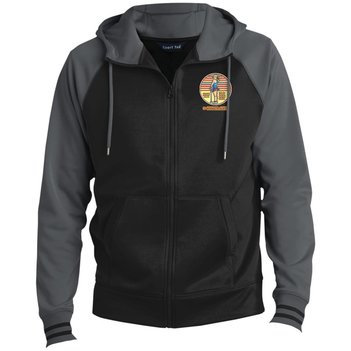 OPG Custom Design #28. Drive it. Chip it. One Putt golf it. Sport-Wick® Full-Zip Hooded Jacket