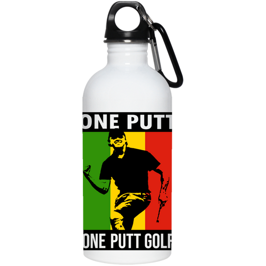 OPG Custom Design #22. One Putt. Bob Marley One Love Parody. Men's Edition. 20 oz. Stainless Steel Water Bottle