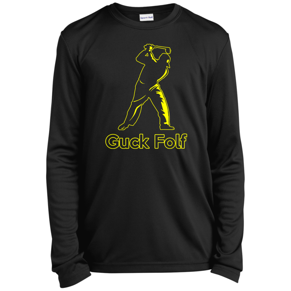 OPG Custom Design #19. GUCK FOLF. Men's Edition. Youth 100% Polyester Long Sleeve Tee