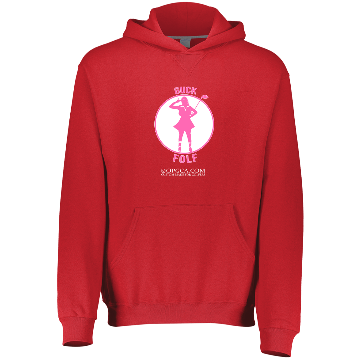 OPG Custom Design #19. GUCK FOLF. Female Edition. Youth Dri-Power Fleece Hoodie