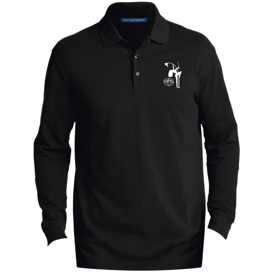 OPG Custom Design #10. Flag Pole. Men's EZCotton™ Long Sleeve Polo