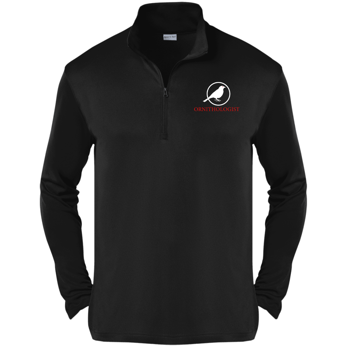 OPG Custom Design # 24. Ornithologist. A person who studies or is an expert on birds. 1/4-Zip Pullover 100% Polyester 1/4-Zip Pullover