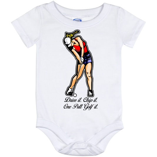 OPG Custom Design #9. Drive it. Chip it. One Putt Golf It. Golf So. Cal. Baby Onesie 12 Month