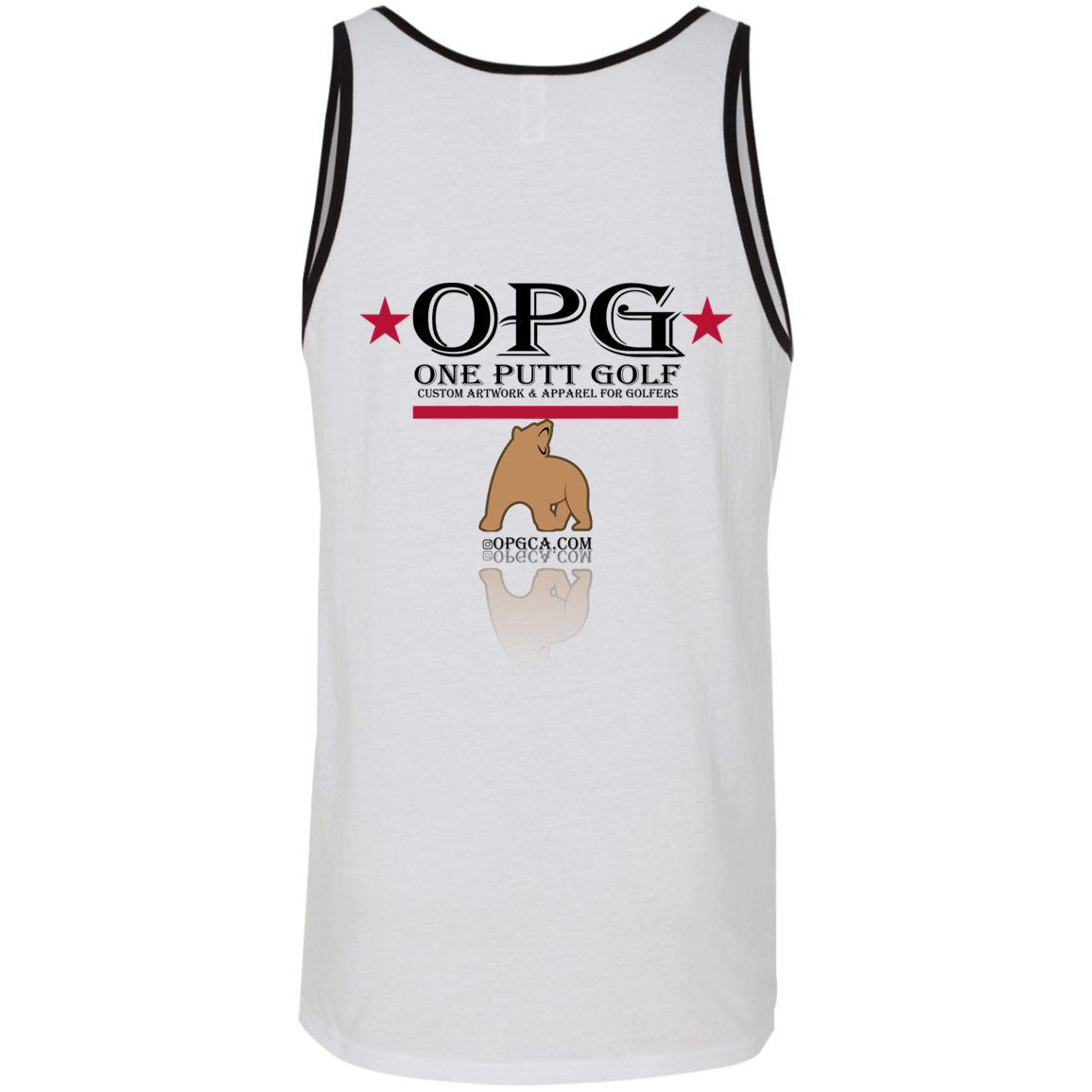 OPG Custom Design #14. Golf California. 2 Tone Tank 100% Combed and Ringspun Cotton