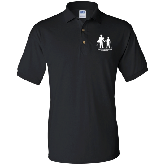 OPG Custom Design #7. Father and Son's First Beer. Don't Tell Your Mother. Jersey Polo Shirt