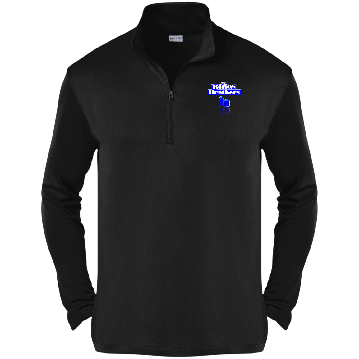 OPG Custom Design #3. Blue Tees Blues Brothers Fan Art. 100% Polyester 1/4-Zip Pullover