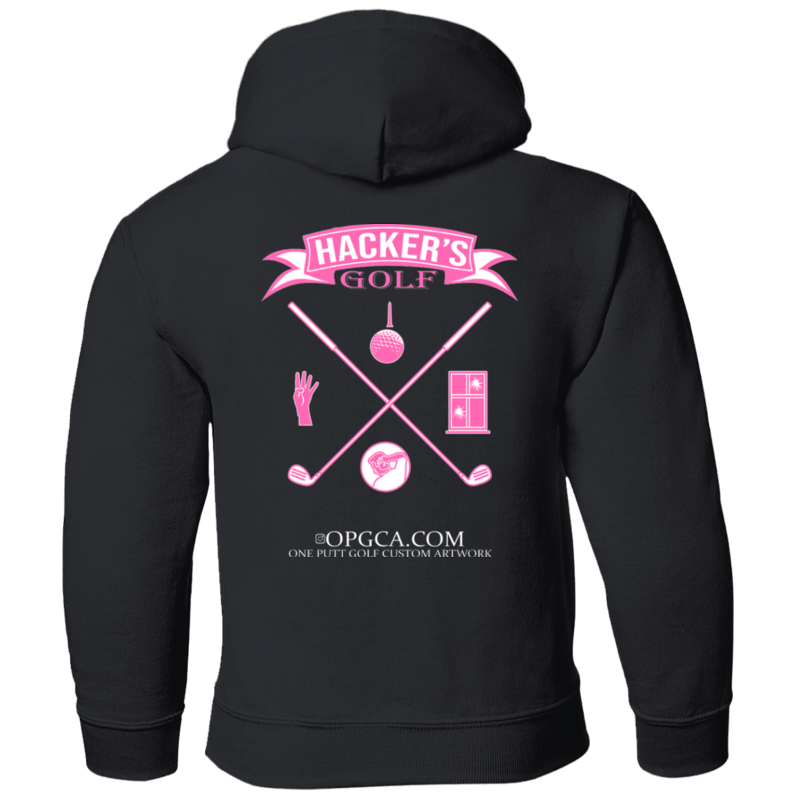 ZZZ#20 OPG Custom Design. 1st Annual Hackers Golf Tournament. Ladies Edition. Youth Pullover Hoodie