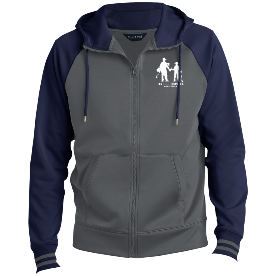 OPG Custom Design #7. Father and Son's First Beer. Don't Tell Your Mother. Sport-Wick® Full-Zip Hooded Jacket