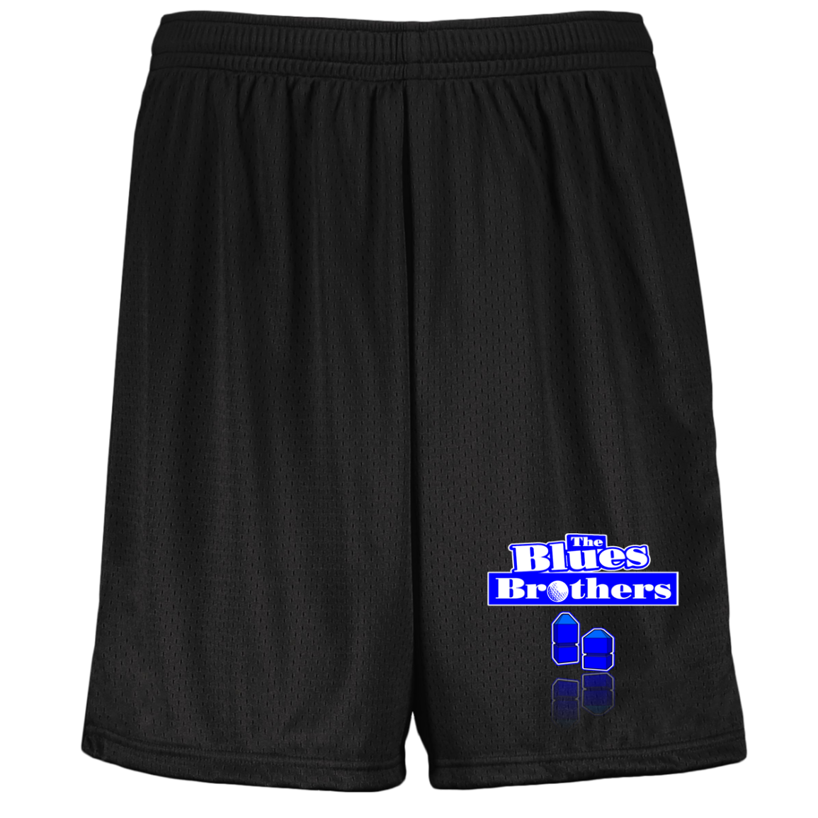 OPG Custom Design #3. Blue Tees Blues Brothers Fan Art. Youth Moisture-Wicking Mesh Shorts