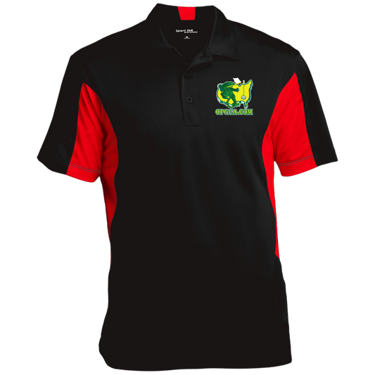 OPG Custom Design #26. Tiger Woods Fan Art. 2019 Master's Champion. Men's Colorblock Performance Polo