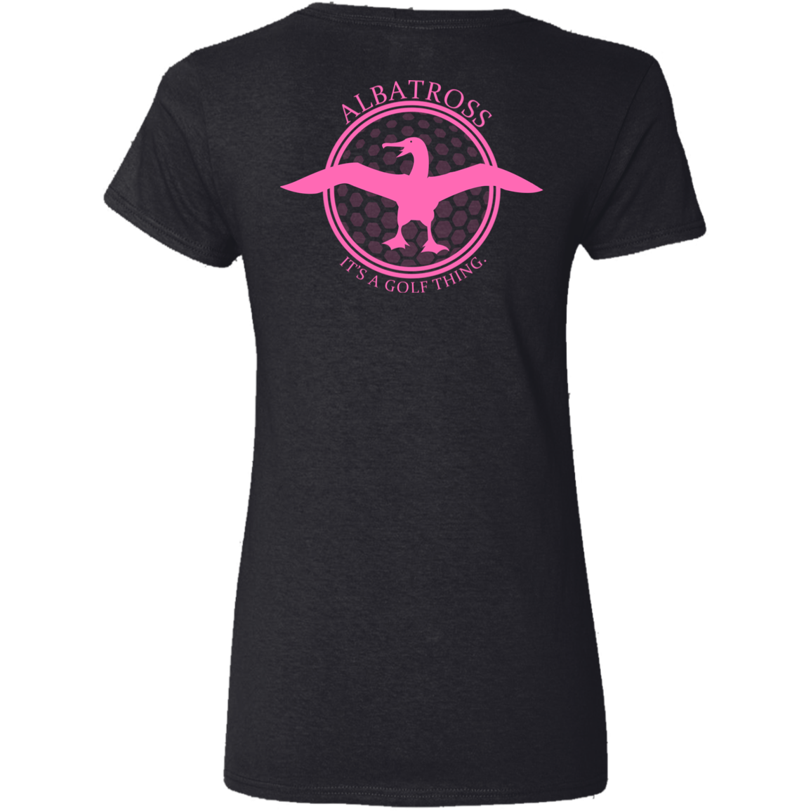 OPG Custom Artwork #1. Albatross. It's a golf thing. Ladies' 100% Cotton V-Neck T-Shirt