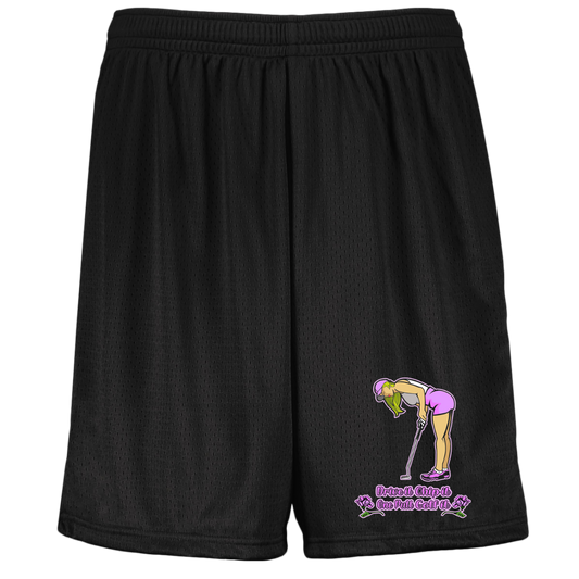 OPG Custom Design #13. Drive it. Chip it. One Putt Golf it. Youth Moisture-Wicking Mesh Shorts