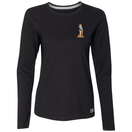 OPG Custom Design #28. Drive it. Chip it. One Putt golf it. Ladies’ Essential Dri-Power Long Sleeve Tee