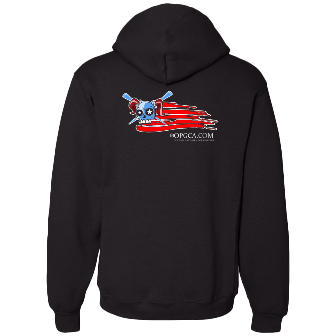 OPG Custom Design #12. American Golfer. Female Edition. Dri-Power Fleece Pullover Hoodie