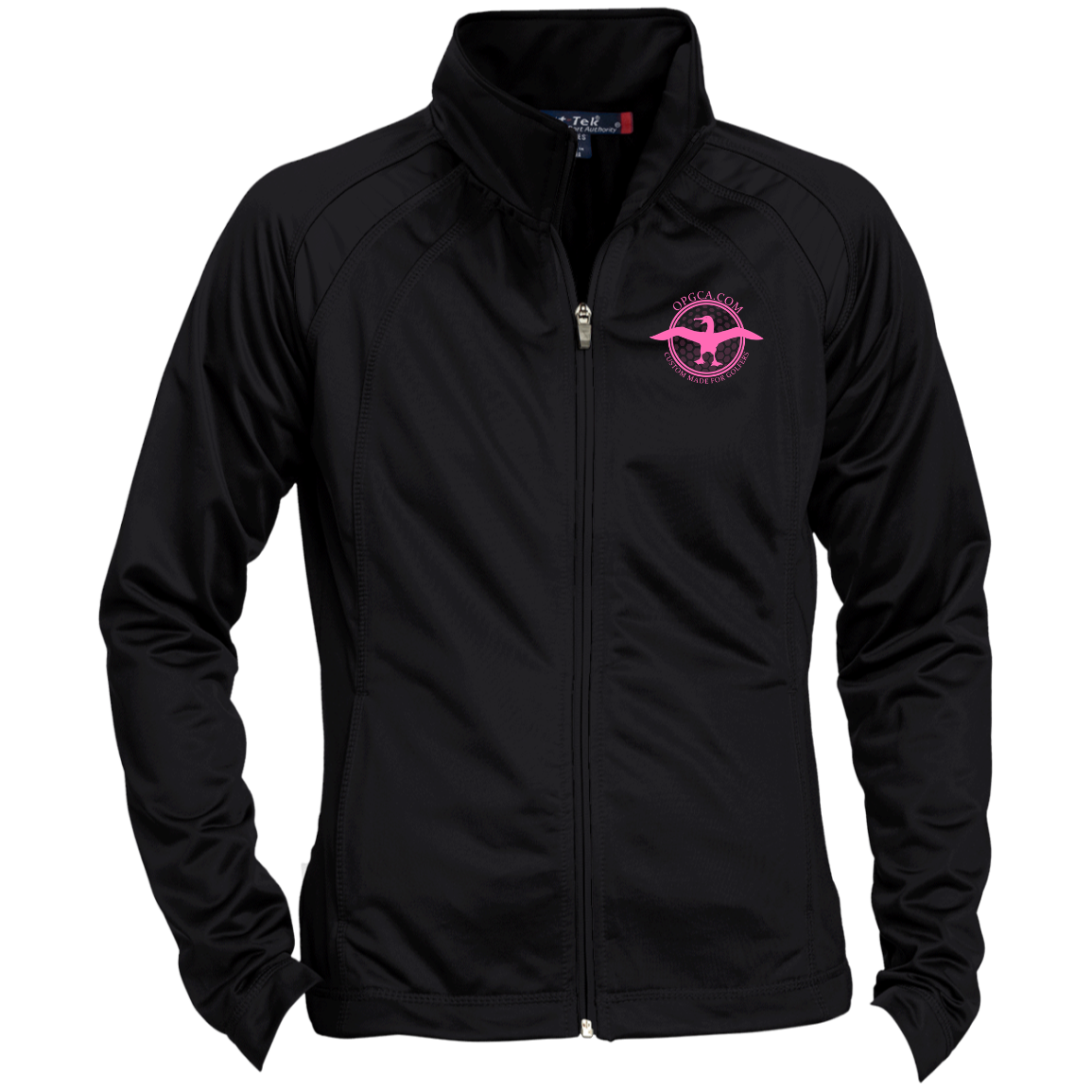 OPG Custom Artwork #1. Albatross. It's a golf thing. Ladies' Raglan Sleeve Warmup Jacket