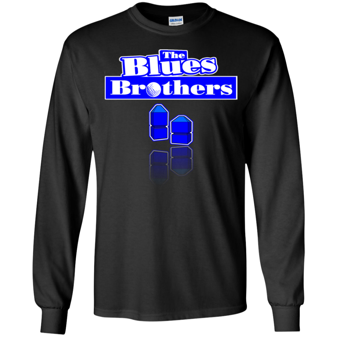 OPG Custom Design #3. Blue Tees Blues Brothers Fan Art. Youth LS T-Shirt