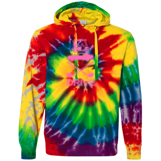 OPG Custom Design #8. Drive. Unisex Tie-Dyed Pullover Hoodie