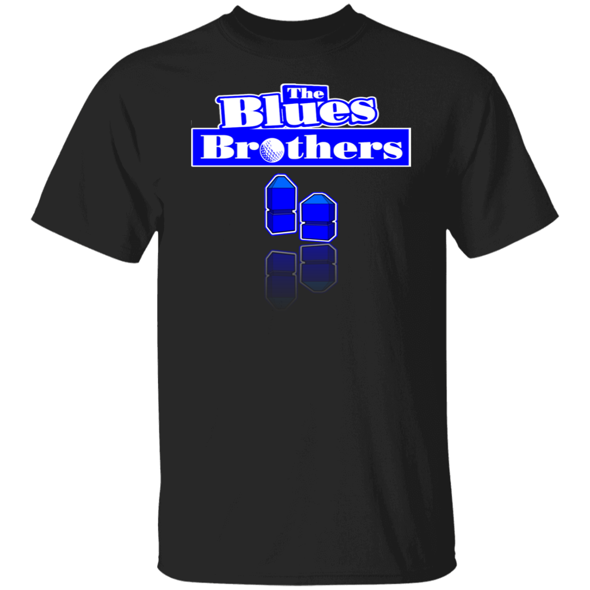 OPG Custom Design #3. Blue Tees Blues Brothers Fan Art. 100% Cotton T-Shirt