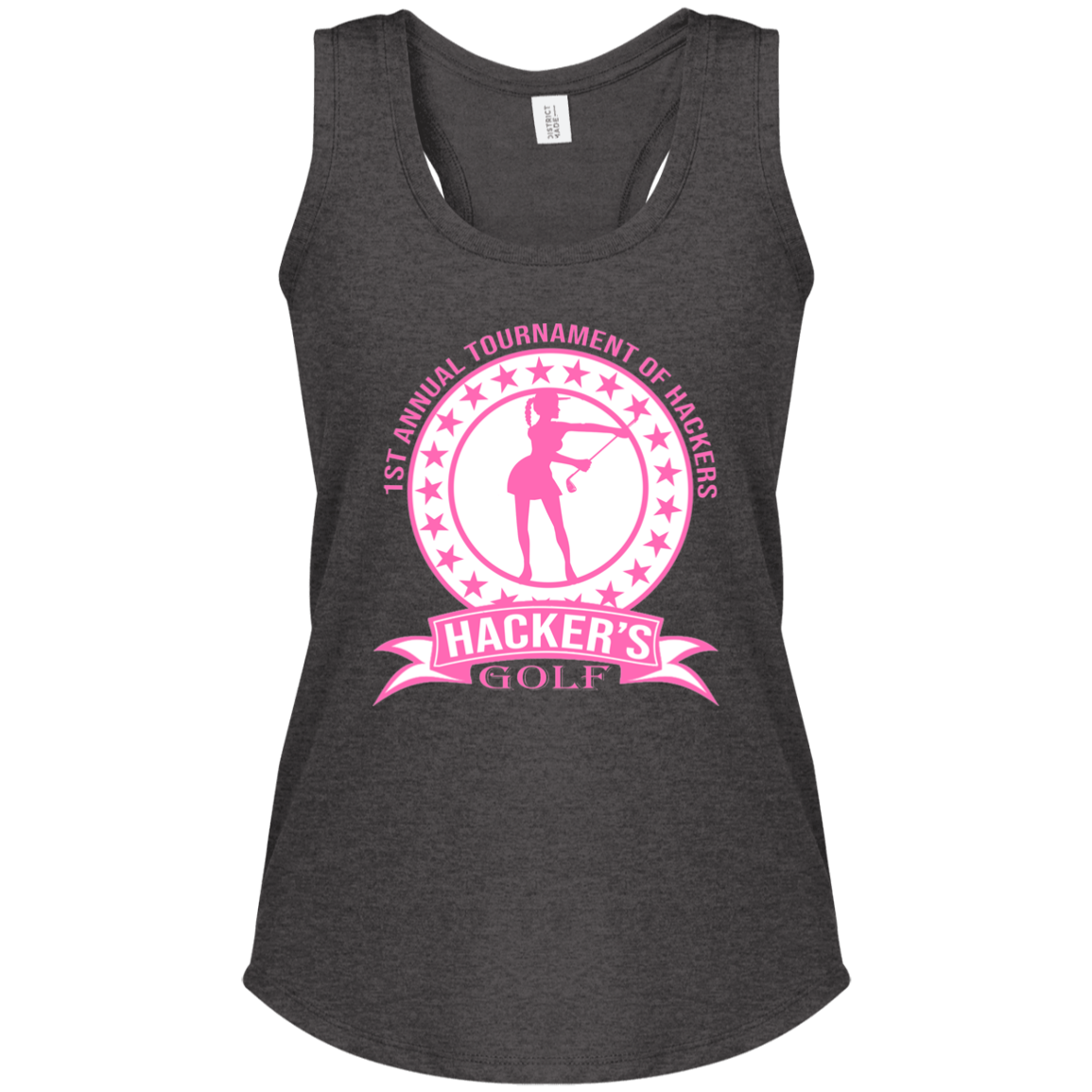 ZZZ#20 OPG Custom Design. 1st Annual Hackers Golf Tournament. Ladies Edition. Ladies' Perfect Tri Racerback Tank