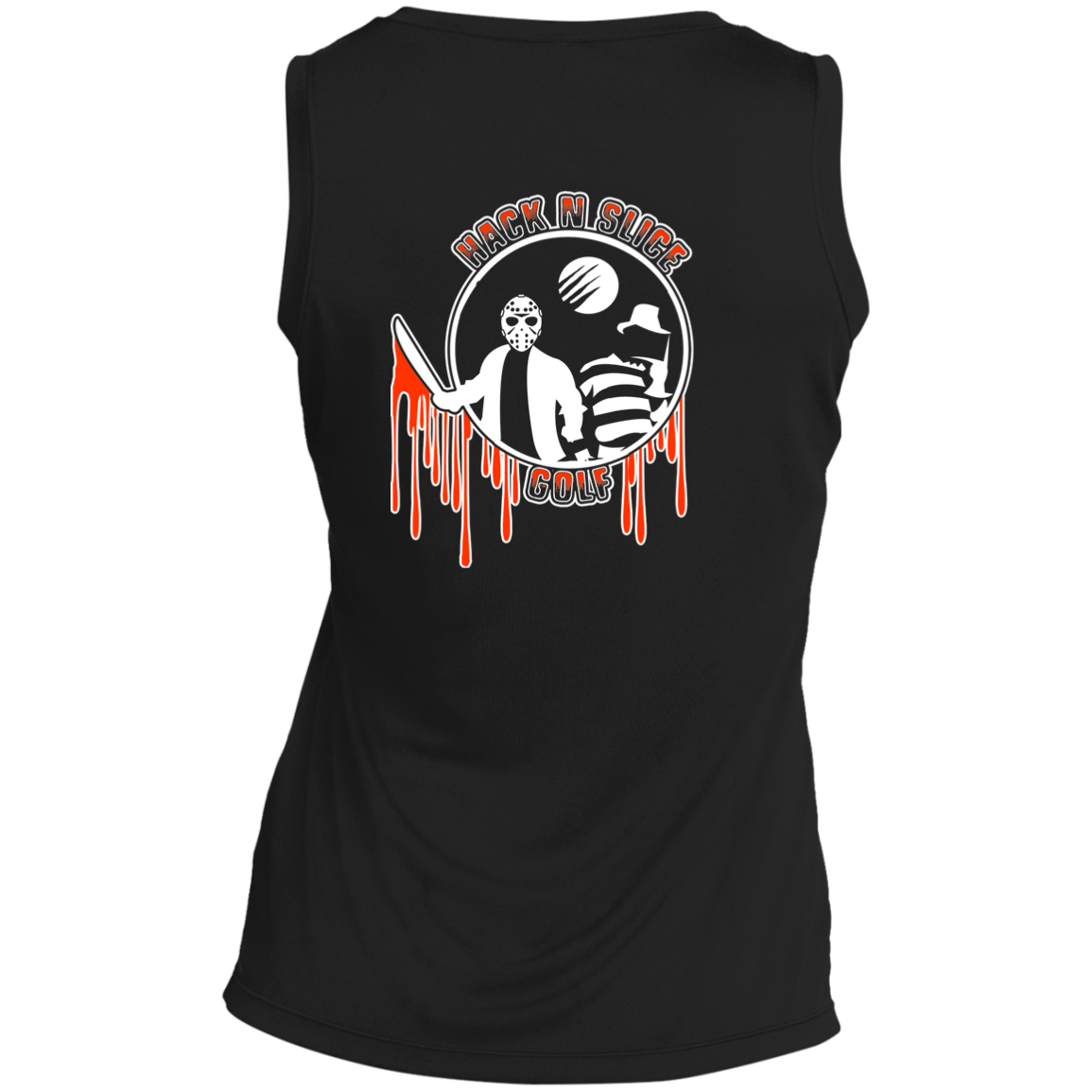 OPG Custom Design #23. Hack N Slice Golf. Freddy and Jason Fan Art. Ladies' Sleeveless V-Neck