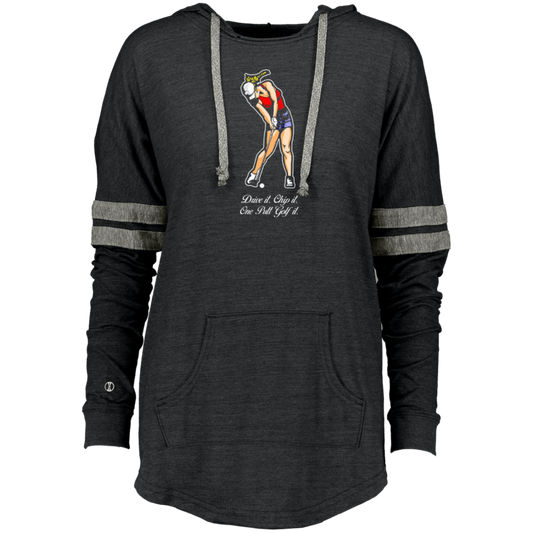 OPG Custom Design #9. Drive like a girl. Ladies Hooded Low Key Pullover