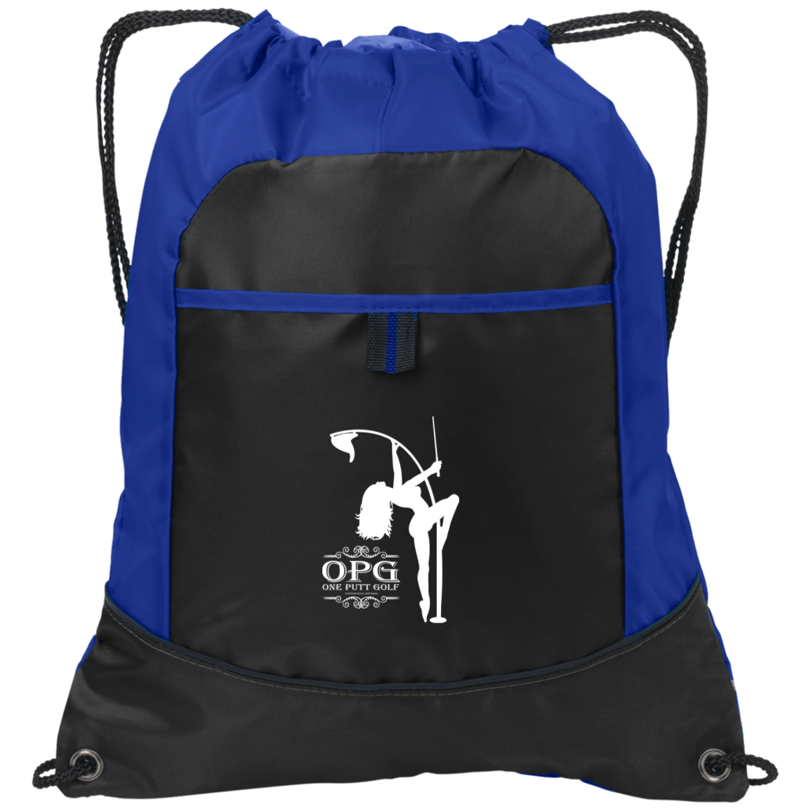 OPG Custom Design #10. Lady on Front / Flag Pole Dancer On Back. Pocket Cinch Pack