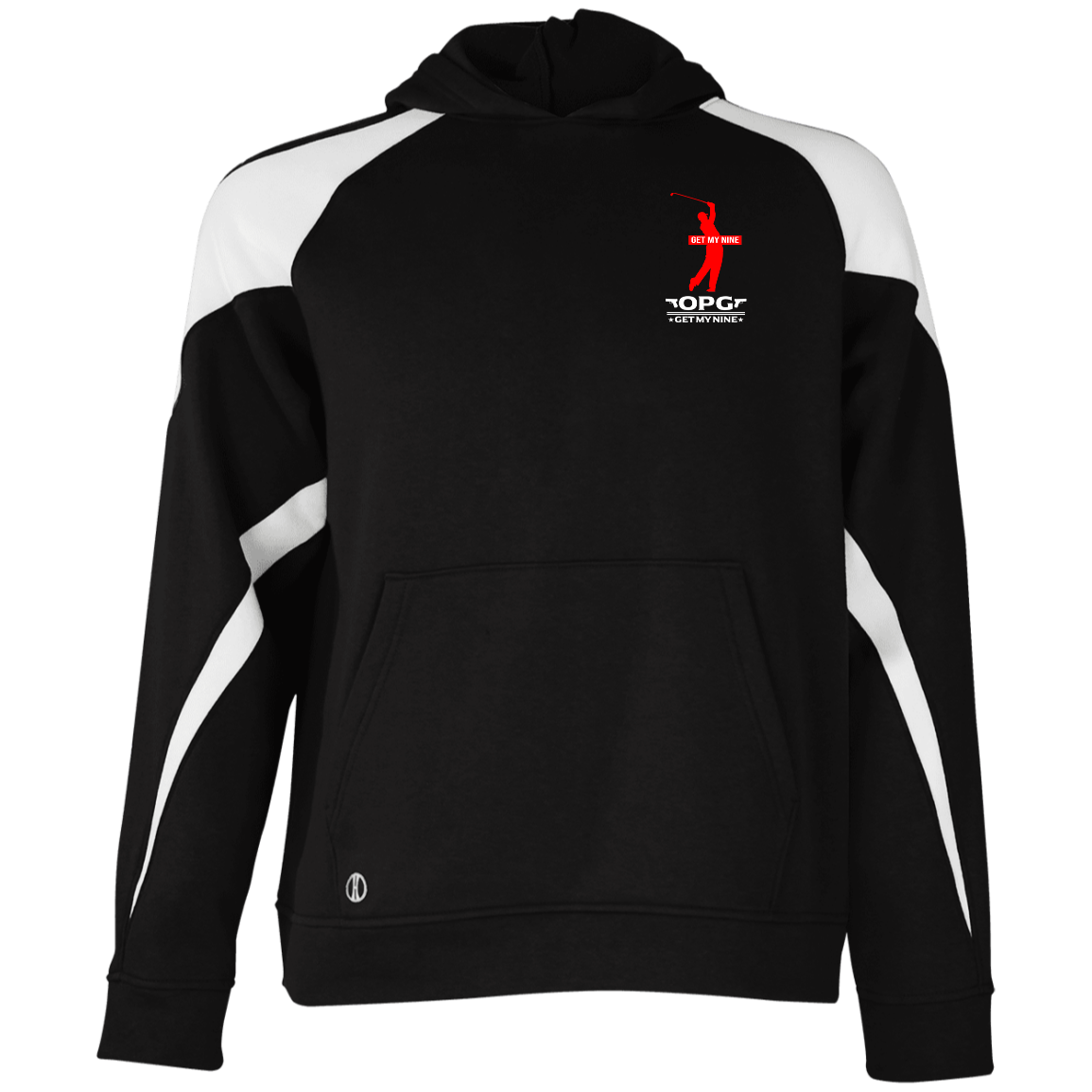 OPG Custom Design #16. Get My Nine. Male Version. Youth Athletic Colorblock Fleece Hoodie