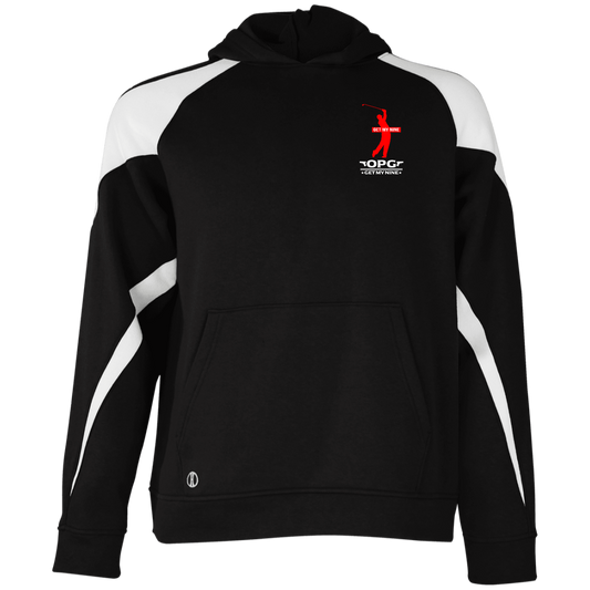 OPG Custom Design #16. Get My Nine. Male Version. Youth Athletic Colorblock Fleece Hoodie