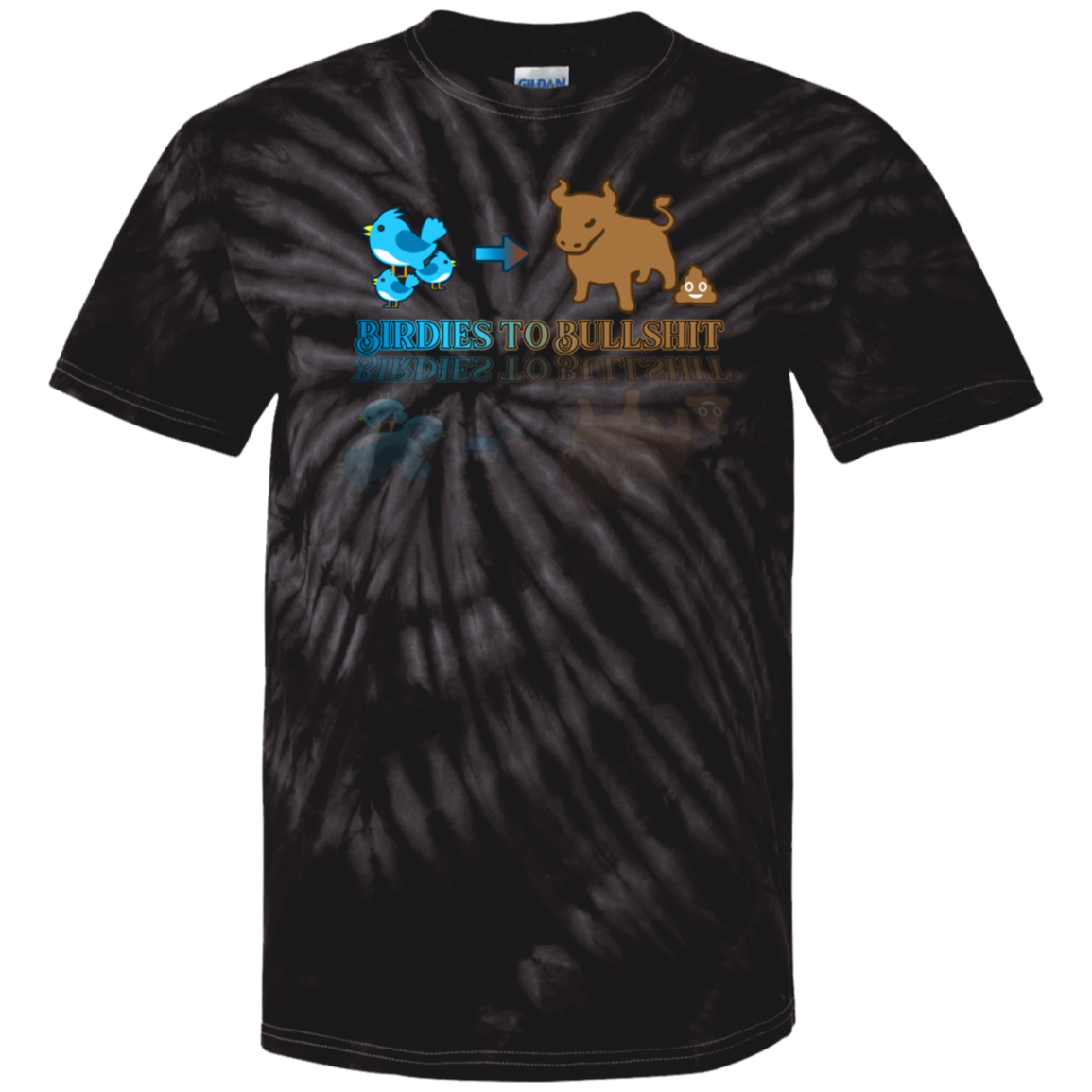 OPG Custom Design #2. Birdies to Bullshit. We Got A Saying Around Here. Youth Tie-Dye T-Shirt