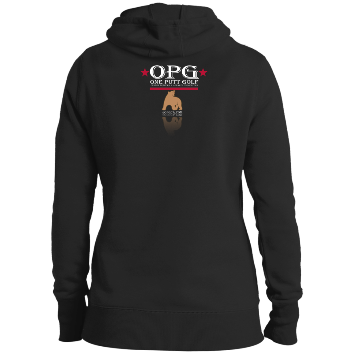 OPG Custom Design #14. Golf California. California State Flag. Ladies' Pullover Hooded Sweatshirt