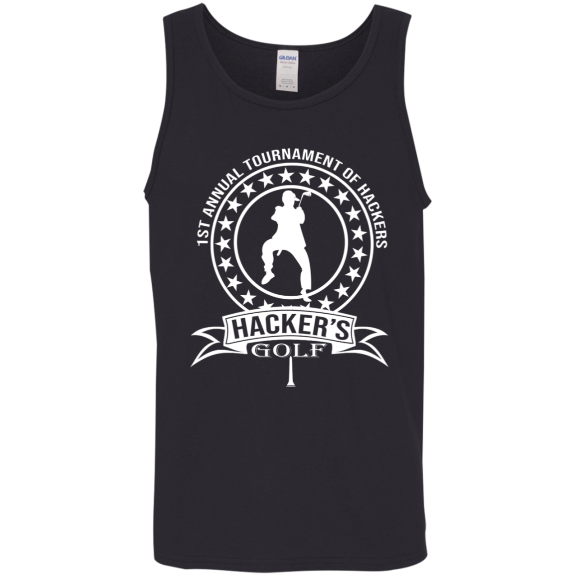 OPG Custom Design #20.1st Annual Hackers Golf Tournament. Cotton Tank Top 5.3 oz.