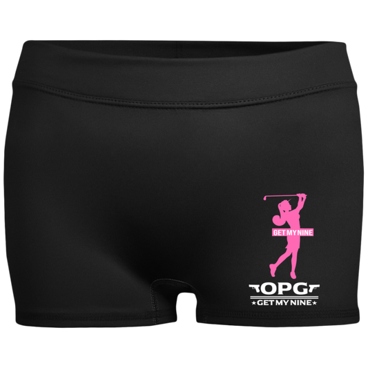 OPG Custom Design #16. Get My Nine. Female Version. Ladies' Fitted Moisture-Wicking 2.5 inch Inseam Shorts