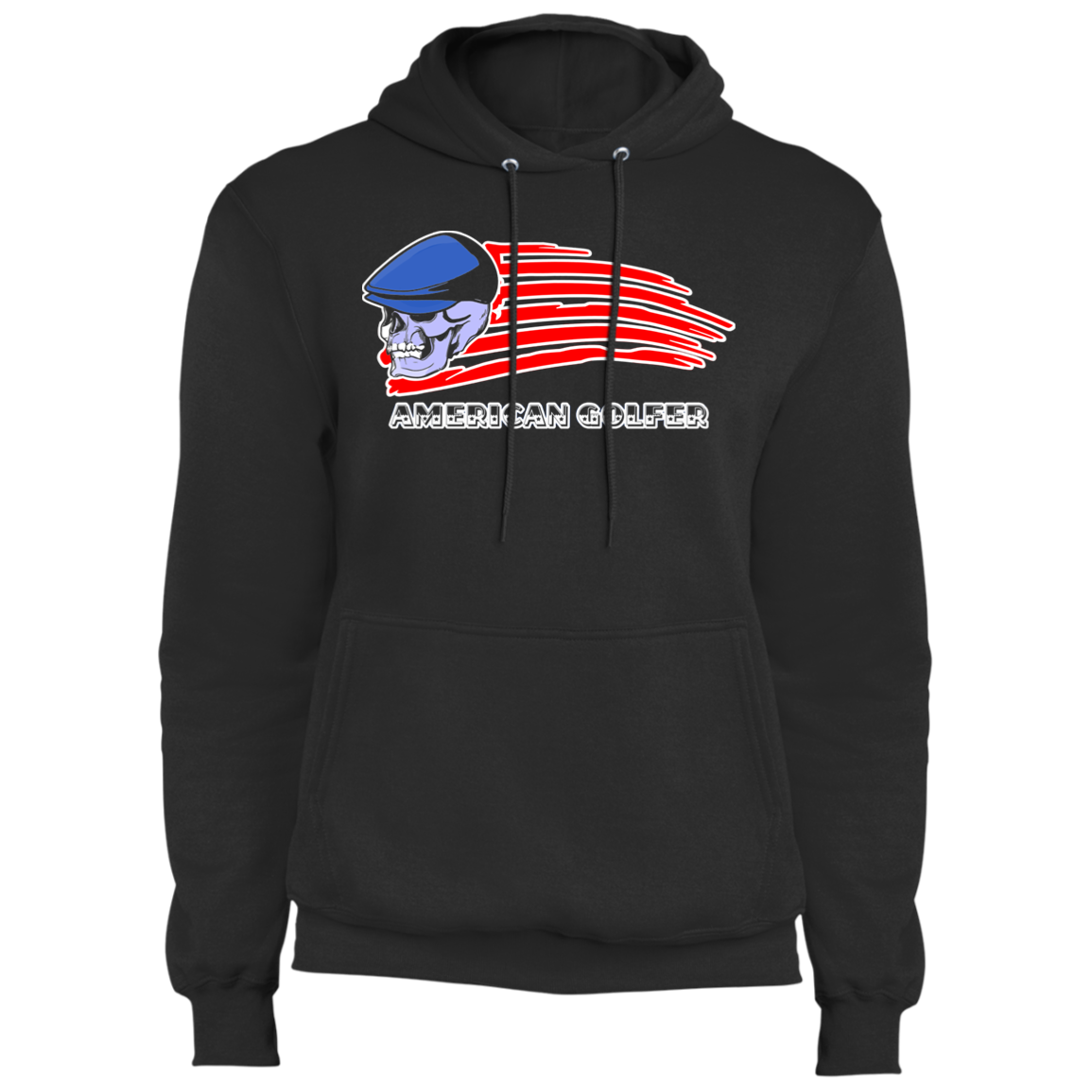 OPG Custom Design #12. American Golfer. Male Edition. Fleece Pullover Hoodie