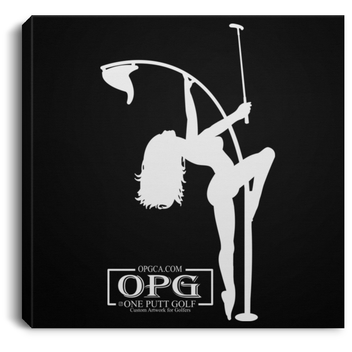 OPG Custom Design #10. Flag Pole Dancer. Square Canvas .75in Frame