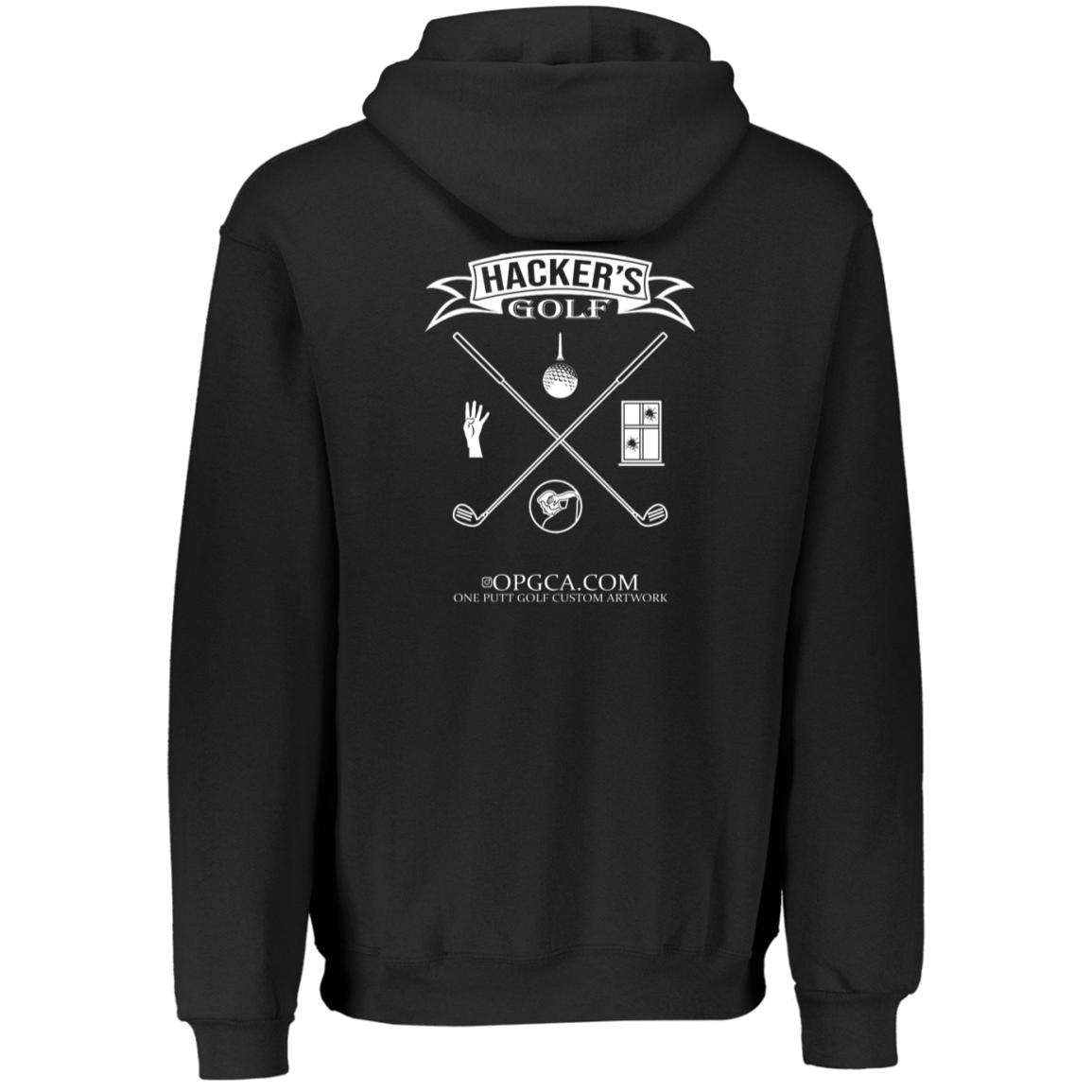 OPG Custom Design #20. 1st Annual Hackers Golf Tournament. Youth Dri-Power Fleece Hoodie