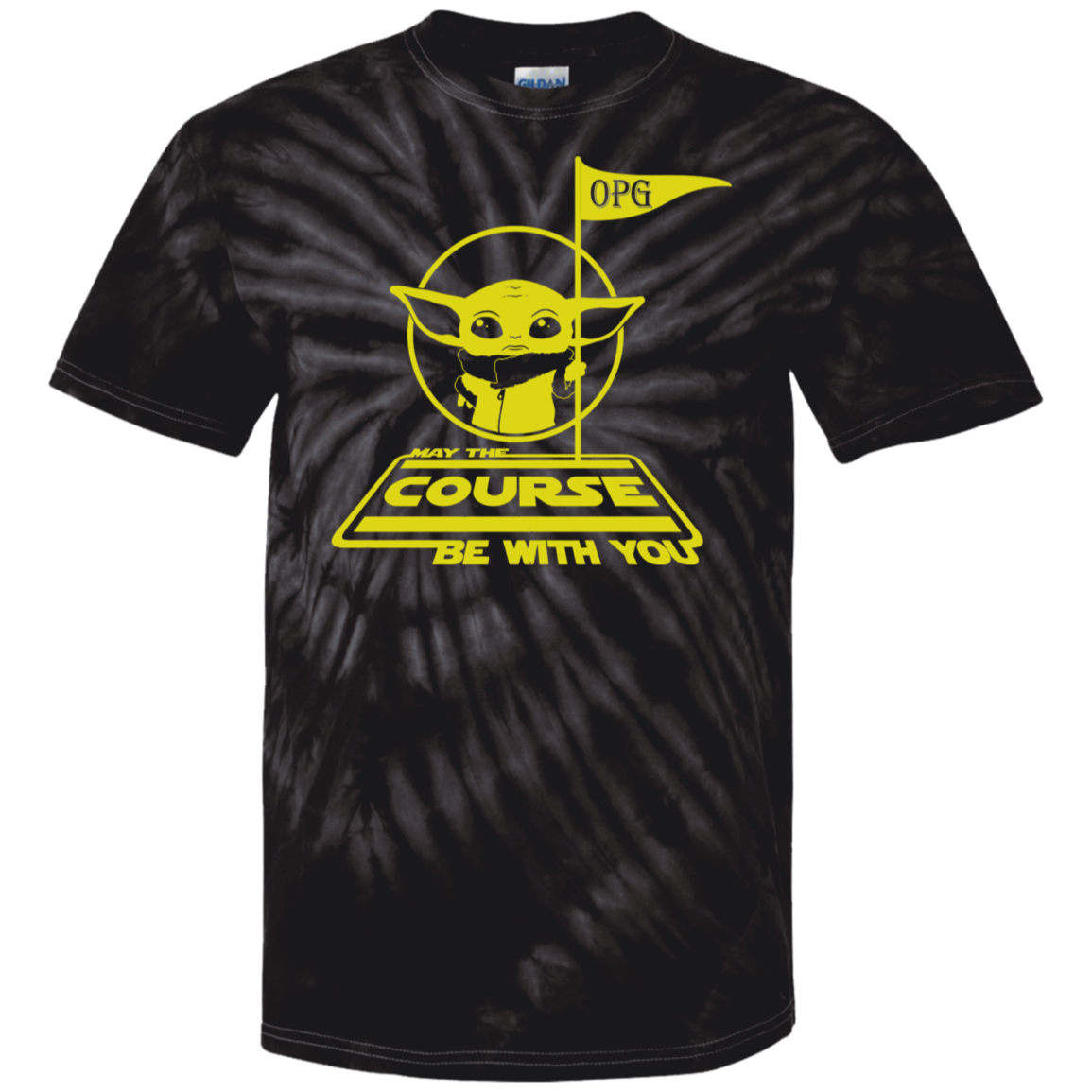 OPG Custom Design #21. May the course be with you. Star Wars Parody and Fan Art. 100% Cotton Tie Dye T-Shirt