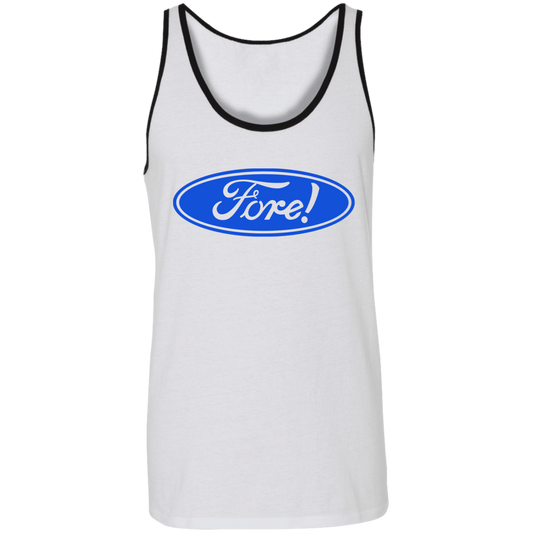 OPG Custom Design #11. Fore! Ford Parody. 2 Tone Tank 100% Combed and Ringspun Cotton