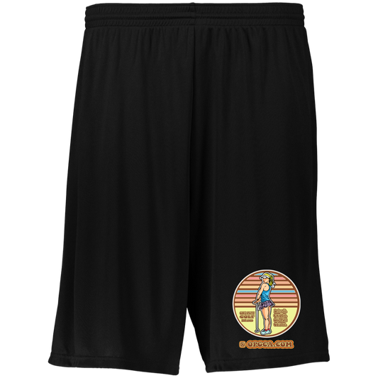 OPG Custom Design #28. Drive it. Chip it. One Putt golf it. Moisture-Wicking 9 inch Inseam Training Shorts