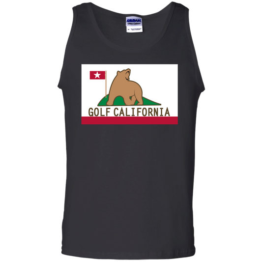 OPG Custom Design #14. Golf California. California State Flag. 6 oz. 100% Cotton Tank Top