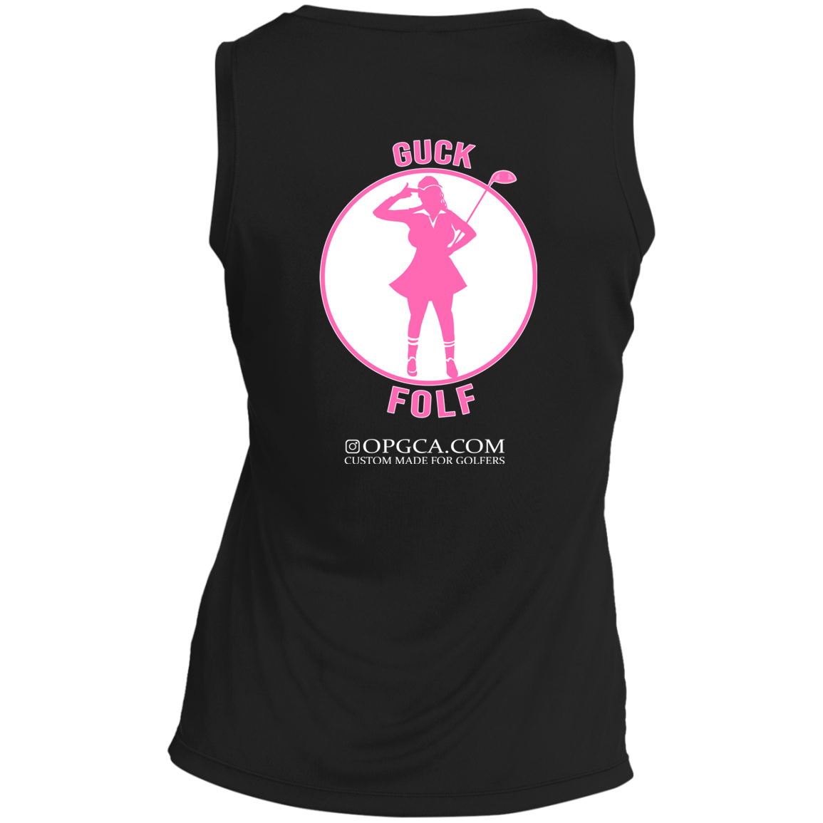 OPG Custom Design #19. GUCK FOLF. Female Edition. Ladies' Sleeveless V-Neck