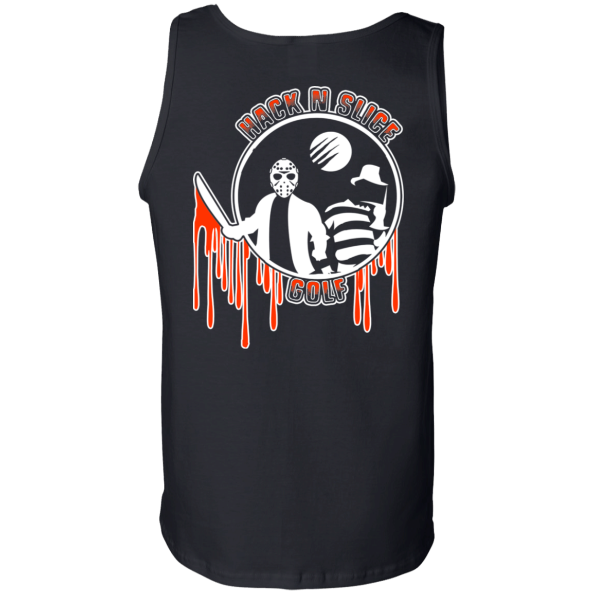 OPG Custom Design #23. Hack N Slice Golf. Freddy and Jason Fan Art. 6oz. 100% Cotton Tank Top