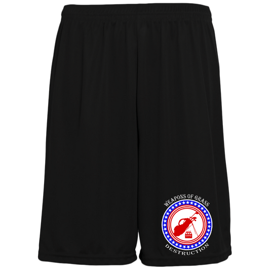 OPG Custom Design #18. Weapons of Grass Destruction. 100% Polyester Training Shorts w/Pockets